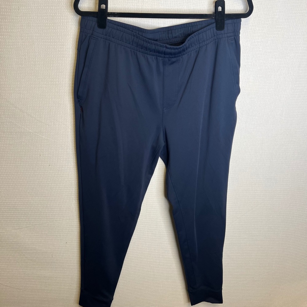 Rhone Mens Navy Blue Active Jogger Pants Tapered Training Sweatpants Size Large